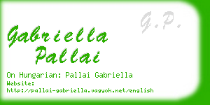 gabriella pallai business card